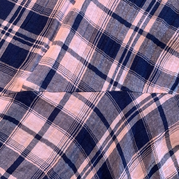 Pink and Blue Plaid Asymmetrical Skirt - Picture 10 of 11